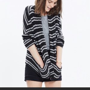 M A D E W E L L - Stripe Upbeat Cardigan Sweater